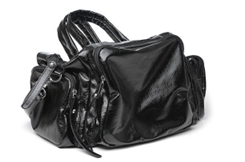 Torebka skórzana damska Motiva Noir Moto Bag